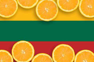 Digital composite image of orange fruits