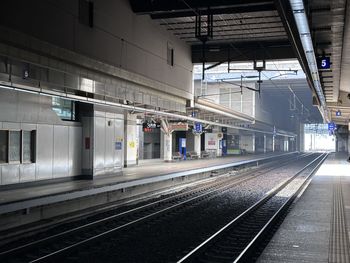 Railroad station platform