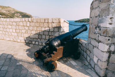 View of fort against wall