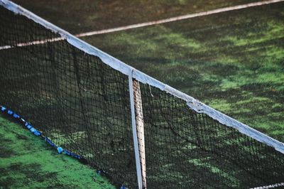 High angle view of tennis court