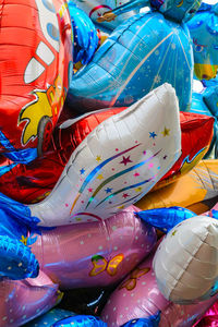 Full frame shot of colorful balloons