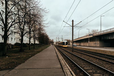 Railroad tracks against sky