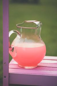 Close-up of drink on table