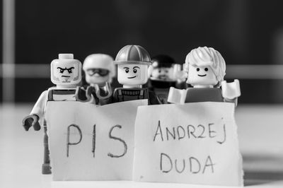 Close-up of stuffed toy on table