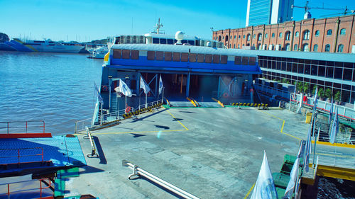 Panoramic view of pier on sea against sky