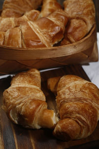 Close-up of bread on table