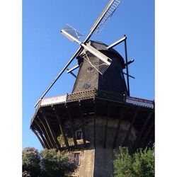 Low angle view of traditional windmill