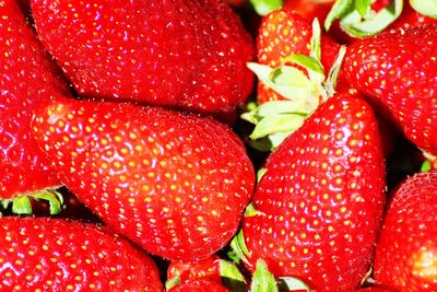 Full frame shot of strawberries