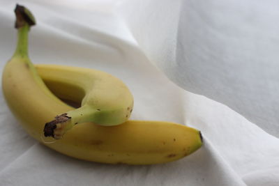 High angle view of bananas on table