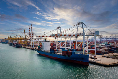 Boats in harbor