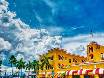 Low angle view of building against sky