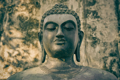 Close-up portrait of statue