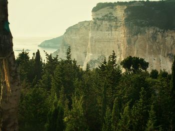 Scenic view of rocky mountains