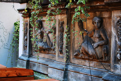 Exterior of statue in temple