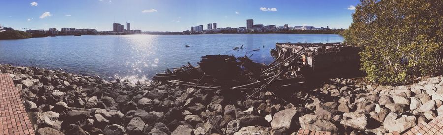 Panoramic view of sea against sky