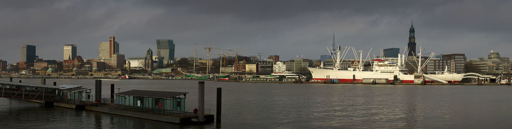 Panoramic view of buildings against sky