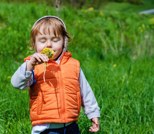 Cute toddler girl outdoors