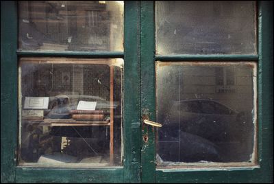 Reflection of window on glass