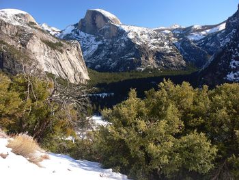 Scenic view of snowcapped mountains and lake against sky