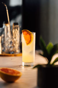 Close-up of drink on table