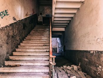 Interior of abandoned building