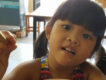 Close-up portrait of girl