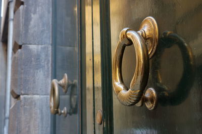 Close-up of door knocker