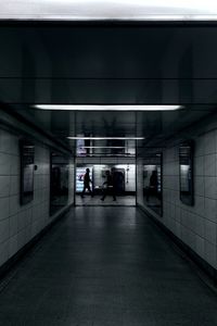 People walking in subway station