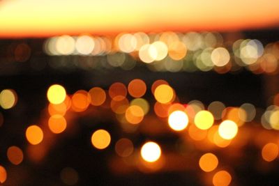 Defocused lights at night