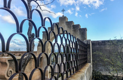 Fence against sky