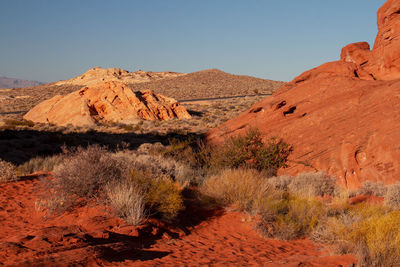 Scenic view of desert against sky