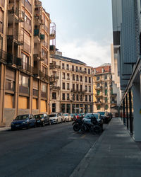 Cars on street in city