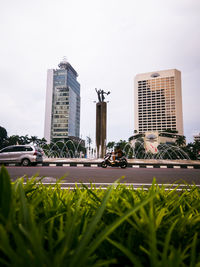 Surface level of modern buildings against sky