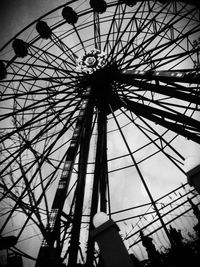 Low angle view of ferris wheel against sky