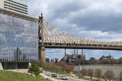 Bridge over river against sky