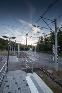 Railroad tracks against sky