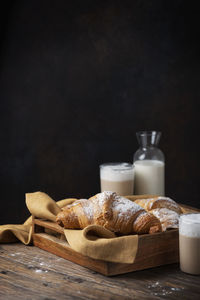 Close-up of breakfast on table