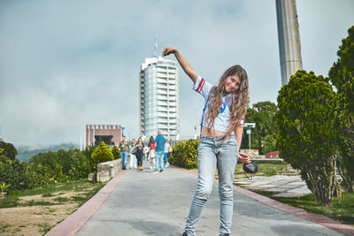 Tourists enjoying a walk on the top of el avila mountain, caracas