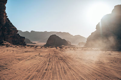 Scenic view of landscape against clear sky