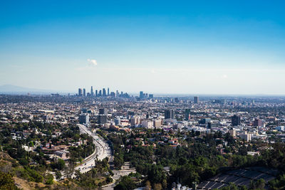 High angle view of cityscape