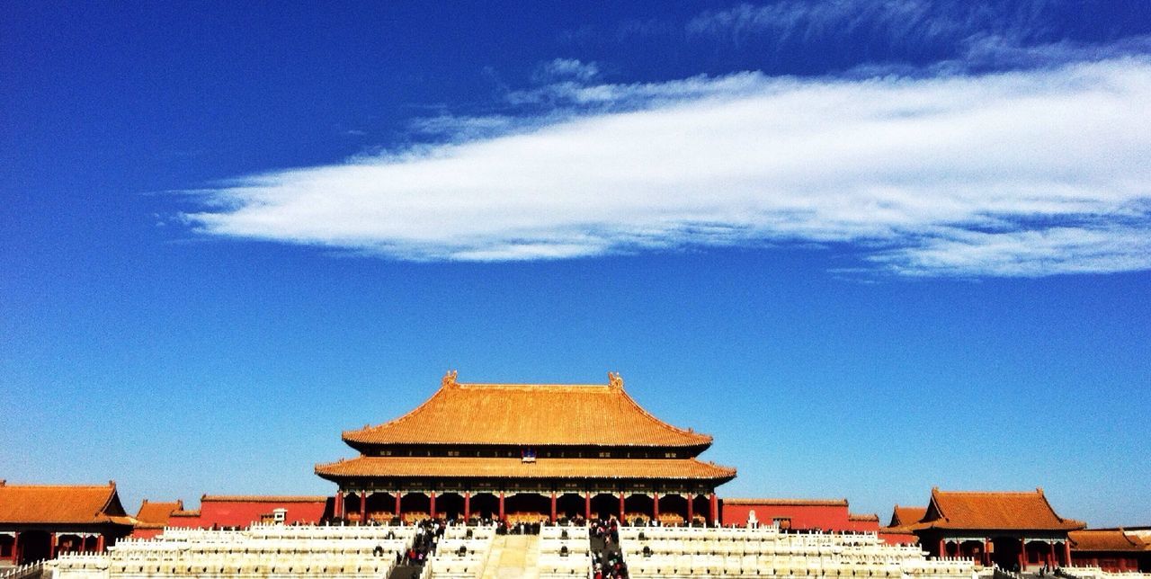 architecture, building exterior, built structure, blue, sky, low angle view, famous place, travel destinations, history, tourism, place of worship, religion, temple - building, travel, roof, spirituality, cloud, cloud - sky, outdoors, day