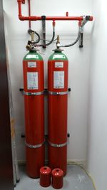 Close-up of red pipe