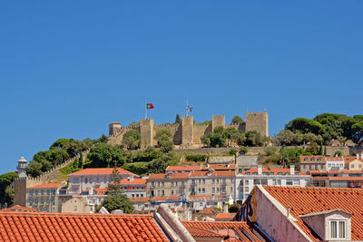 Buildings against blue sky