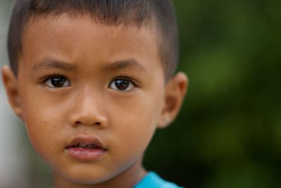 Close-up portrait of boy