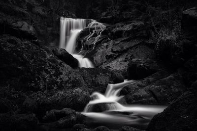 Rock formations in a river