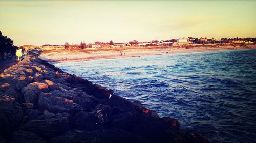 Rocks on sea shore