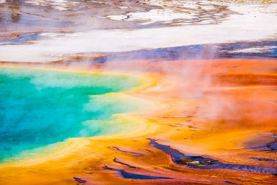 Aerial view of volcanic landscape