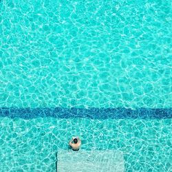 High angle view of swimming pool