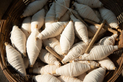 Full frame shot of wicker basket