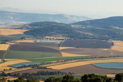 High angle view of landscape against sky